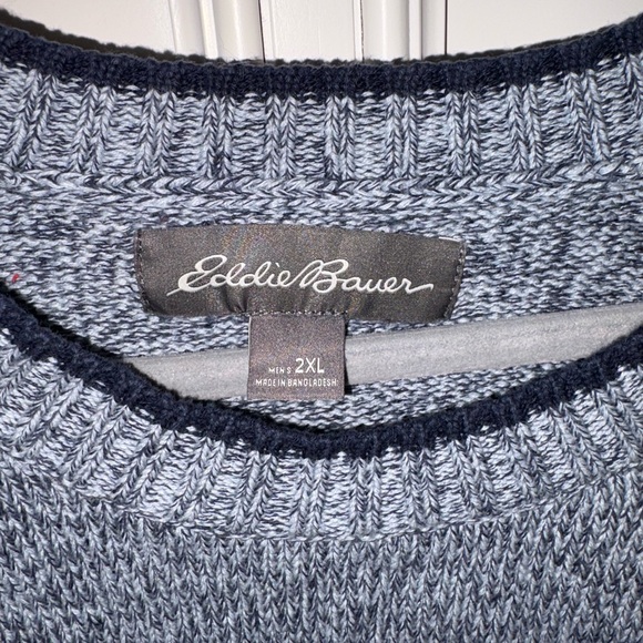 Men's blue and white Sweater - Picture 4 of 4